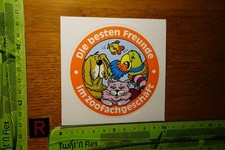 Alter Aufkleber Tiere Heimtierbedarf ZOOFACHGESCHÄFT Die besten Freunde