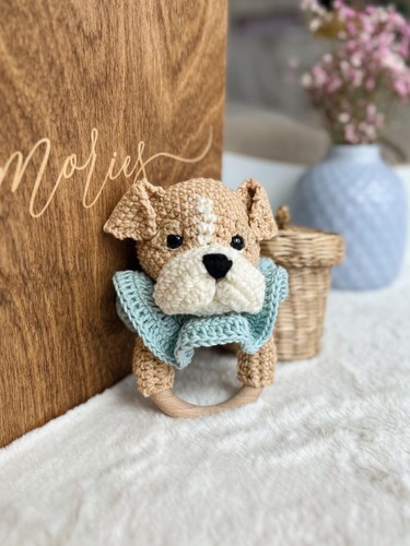 Gehäkeltes maskottchen hund - gehäkeltes,