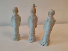 Drei Seladon Porzellanfiguren, Mönche, China Song Dynastie, tadellos