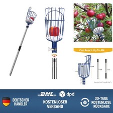 Edelstahl Obstpflücker mit Teleskopstiel 4m - Sicheres und einfaches Ernten