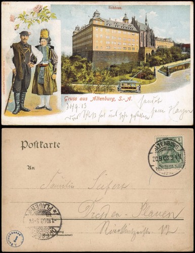 Ansichtskarte altenburg bild - ansichtskarte,