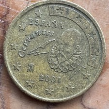 50- Euro Cent Espana 2001 Umlaufmünze Sammelmünze Coin Selten Gedenkmünze