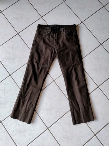 Lederhose motorradhose braun - lederhose,
