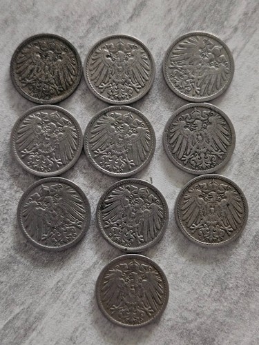 Münzlot 10x pfennig - münzlot,