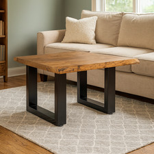 Massivholz Couchtisch aus