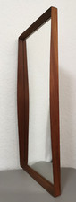 Wandspiegel Spiegel Teakholz-Spiegel Holz ca. 63 cm hoch Vintage 70er