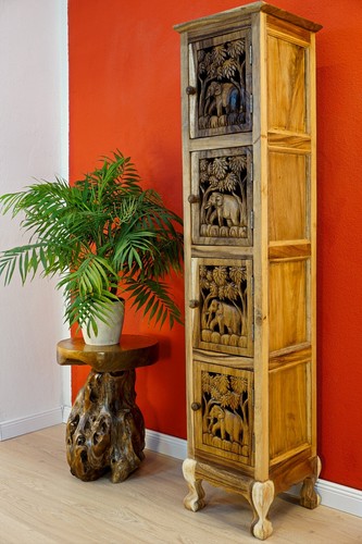 Hochschrank akazie massivholz - hochschrank,