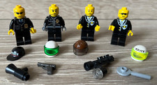 LEGO® CITY Polizei Minifig 4 Polizisten + 3 Helme + 1 Cap + Pistolen + Kelle