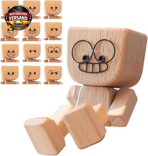 Holz wackelmännchen auto mit - holz,