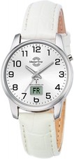 MASTER TIME Damen Armband Funkuhr Basic MTLA-10798-42L Lederarmband B-WARE