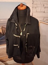 Luxus NESLAY Jacke Lagenlook Gr 46 crashed xxl Kragen Schnüre raffiniert