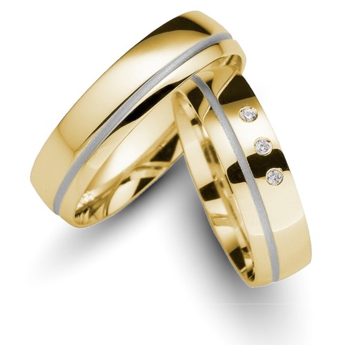 Paar trauringe 585 gold gelb - 1,