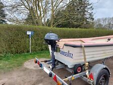 Angelboot mit Trailer und Außenbordmotor