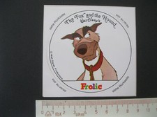 WALT DISNEY Frolic The Fox and the Hound Sticker Aufkleber Werbung Reklame (03)