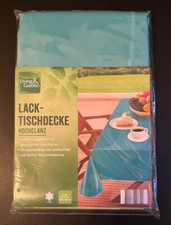 Lack-Tischdecke Living & Garden strapazierfähig abwischbar (160x160cm blau)