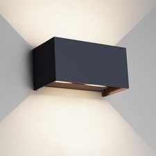 Klighten 24W LED Wandleuchte IP65 Innen/Außen, 4000K, Naturweiß, Anthrazit