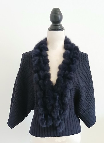 Pullover kurzarm blau - gr.s/m,