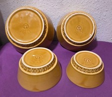 DDR 4-tlg. SCHÜSSEL SET HEIKE -VEB STEINGUTFABRIK TORGAU Neuwertig Größe 2/3/4/5