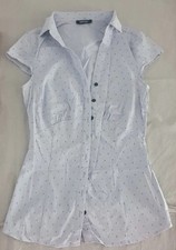 Bluse Blau Mit Muster Anker