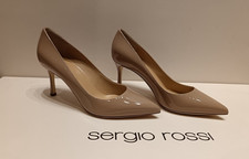 Pécolleté (Pumpe) Sergio Rossi 7,5 cm Absatz Nude Lackleder 37,5
