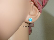 Ohrstecker Türkis-Cabochon Silber 925 Gold 4mm 6mm 8mm