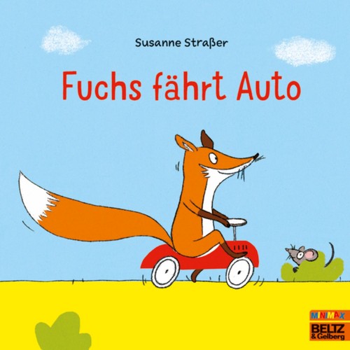 Fuchs fährt auto vierfarbiges - fährt,