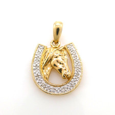 Anhänger 333 Gold 8 Karat Gelbgold pendant pendantif design Diamant oro G3878/25