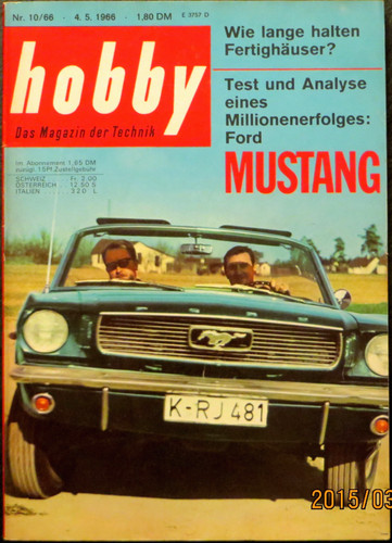 Hobby test ford - 10/66, mustang