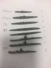 Wiking ?: Konvolut U-Boote   2 WK Alt Ohne Marke Aus Kellerräumen 8 Stück