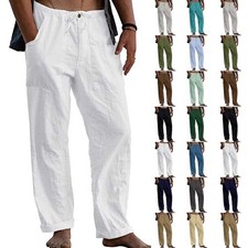 Herren leinenhose stretch - herren,
