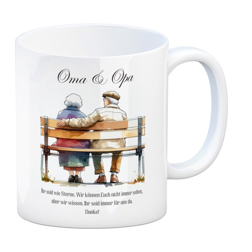 Oma und opa auf bank - opa,