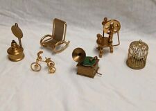Setzkasten Miniaturen Messing Kupfer Figuren Sammlung Konvolut Schaukelstuhl...