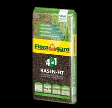 Floragard 4 in 1 Rasenfit 20 L Bodenverbesserer Rasensand Dünger Vertikutieren