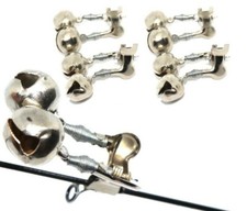 4x Metall Aalglocken Aalglöckchen Angelglocke Metallglöckchen Klemmglocke Aal