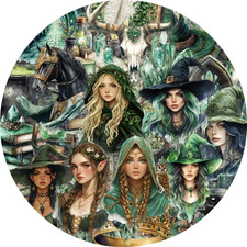 50x WALDELFEN Magie Aufkleber