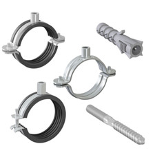 Schraubrohrschellen Rohrschelle Stahl verzinkt Verschiedene Größen
