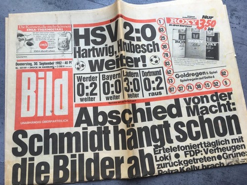 Bildzeitung september 1982 - bildzeitung,