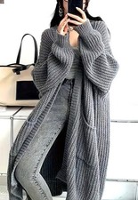 Lagenlook Cardigan Gr. 52-54 Strickmantel Strickjacke Mantel Oversize