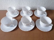 12 Tlg.Kaffee Tee Geschirr  Arcopal Luminarc France Weiß Porzellan  Gastro 
