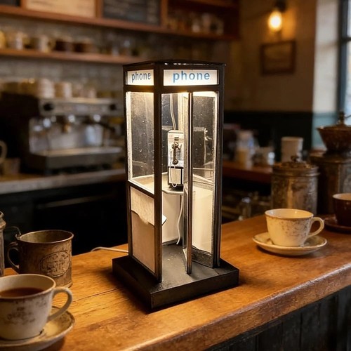 Retro telefonzellenlampe mit - retro-telefonzellenlampe,