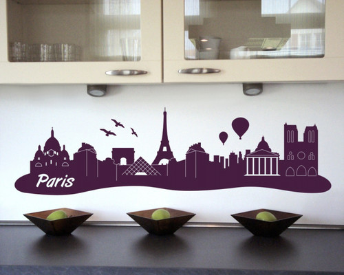 Wandsticker paris skyline - wandsticker,