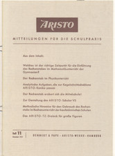 Aristo Mitteilungen für die Schulpraxis, Heft 11, 12/ 1959, Dennert & Pape, rar