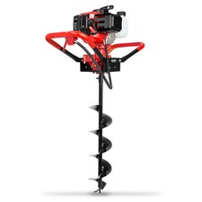 EBERTH Erdlochbohrer Erdbohrer Pfahlbohrer Benzin, 3PS, 2,21kW, 3 Bohrer, B-WARE