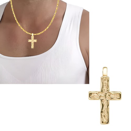 Kreuz anhänger 585 echt - kreuz,