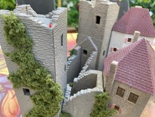 Burg Hohenfels, Diorama aufgebaut von Pola N-310, beleuchtet, Top !