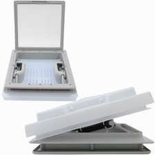 MPK Dachluke Dachfenster Dachhaube 28 x28 Wohnwagen Wohnmobil Caravan +Netz grau