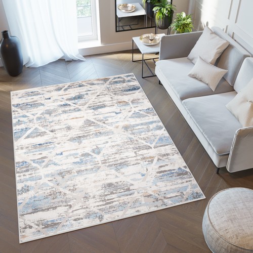 Teppich kurzflor grau beige - teppich,