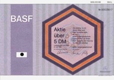 BASF AG 1996 Ludwigshafen Rhein Badische Anilin Soda Fabrik IG Farben 5 DM Deko