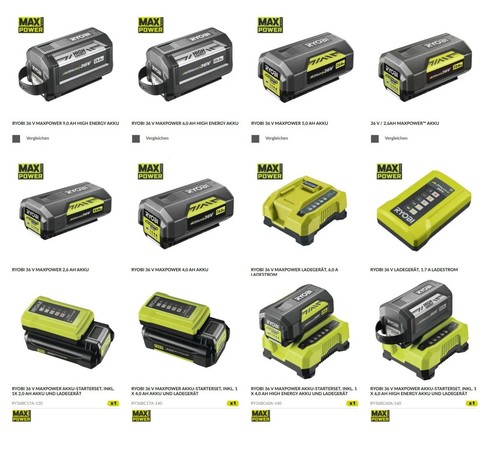 Ryobi 36v akku - 36v,