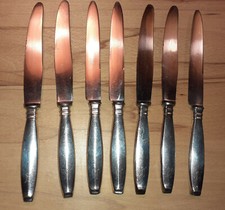 7x Martin Classic Art deco Frühstücksmesser Messer 90er Silberauflage 30er Jahre